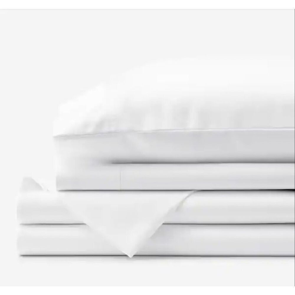Company Store Legends Hotel Cotton Wrinkle-Free White Sateen Twin XL Sheet Set